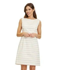 Gestreepte Jurk Zonder Mouw
