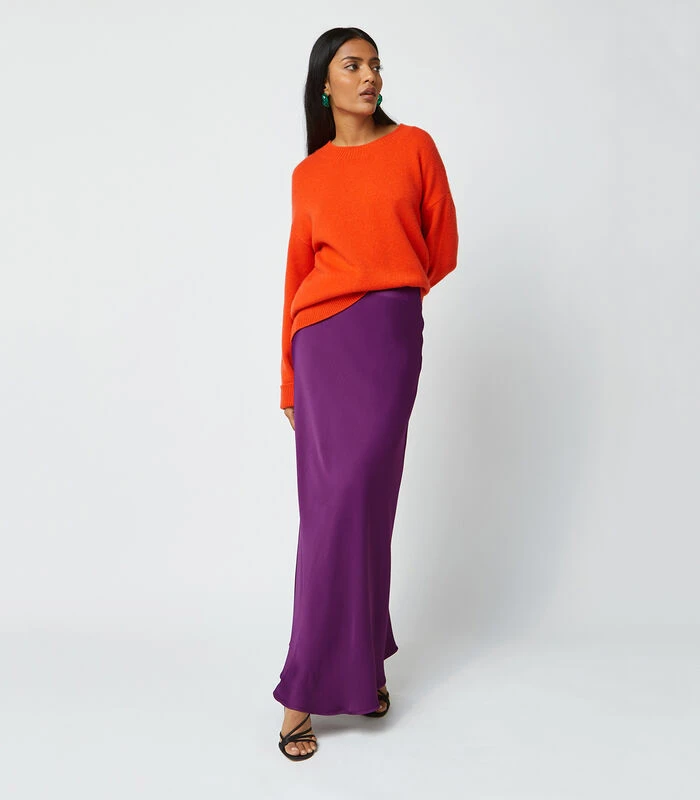 RODIER Lange Satijnen Plooirok 1 RODIER Lange Satijnen Plooirok