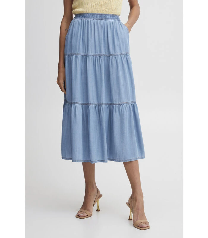 B.young Lange Denim Damesrok Lana 2 4 B.young Lange Denim Damesrok Lana 2 - Afbeelding 4