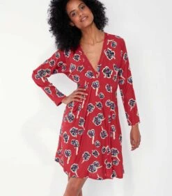 Vloeiende Uitlopende Jurk Bedrukt MIRZAPUR