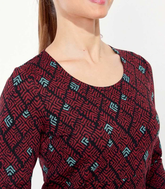 Bedrukte Rechte Jurk WABI 4 Bedrukte Rechte Jurk WABI - Afbeelding 4