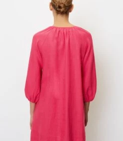 Marc O'Polo Korte Linnen Jurk Met V-hals -Dames Outfits Winkel 13531ff365064413a3d38ccb4f3128c8