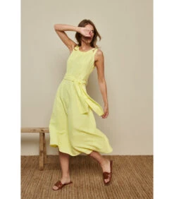 Zonnige Gele Midi-jurk -Dames Outfits Winkel 162e1f0fa3f8407191faf1895041655a