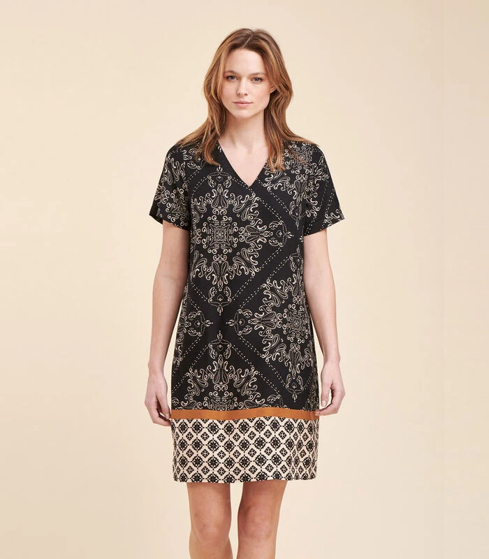 Korte Jurk In Print Met Basis 2 Korte Jurk In Print Met Basis - Afbeelding 2