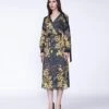 Satijnen Wikkeljurk Met Bloemenprint
