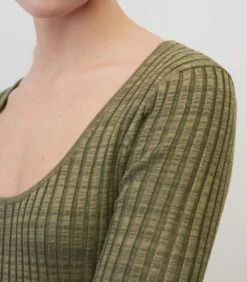 Geribde, Fijngebreide Jurk Shaped -Dames Outfits Winkel 1f8e3a00c0be42dbb7b9602787af5415