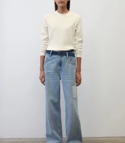 Longsleeve Met Geribde Ronde Hals