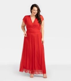Exclusieve Lange Plus Size Tule Jurk MANUELA