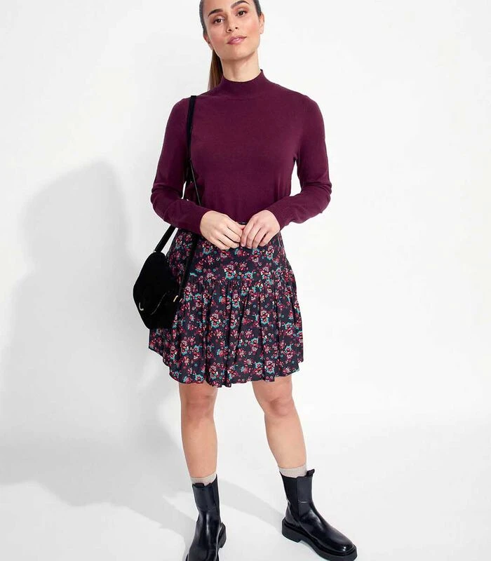 Bedrukte Vloeibare Korte Rok PATNA 5 Bedrukte Vloeibare Korte Rok PATNA - Afbeelding 5