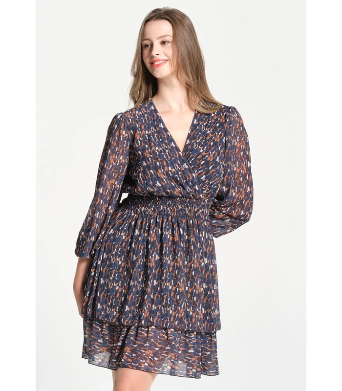 Jurk In V -neck Lange Mouwen 2 Jurk In V -neck Lange Mouwen - Afbeelding 2