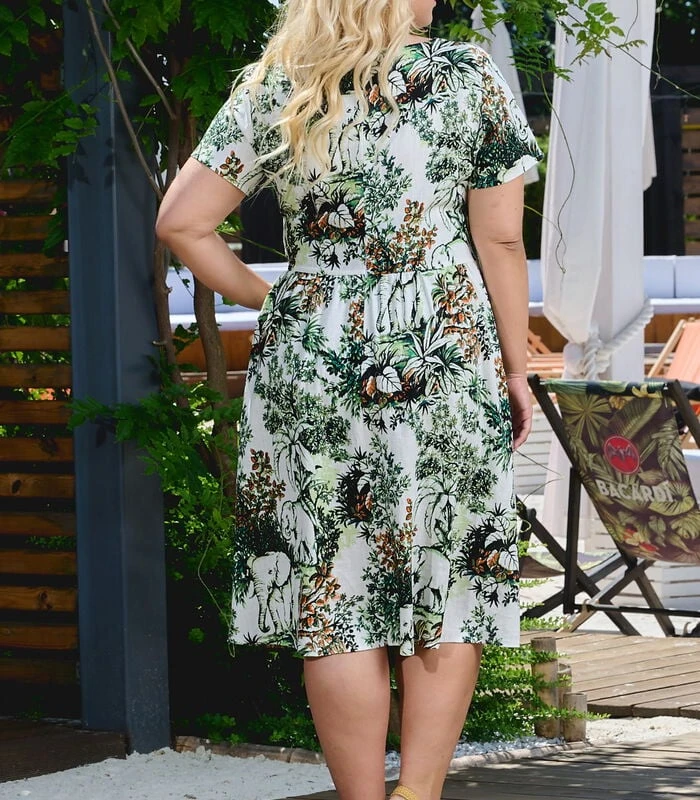 MARIA Wijd Uitlopende Jurk 4 MARIA Wijd Uitlopende Jurk - Afbeelding 4