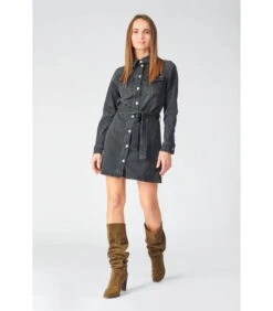 LE TEMPS DES CERISES Jurk Recht Van Jeans HILLS