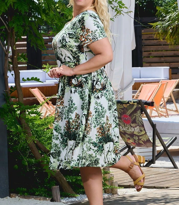 MARIA Wijd Uitlopende Jurk 3 MARIA Wijd Uitlopende Jurk - Afbeelding 3