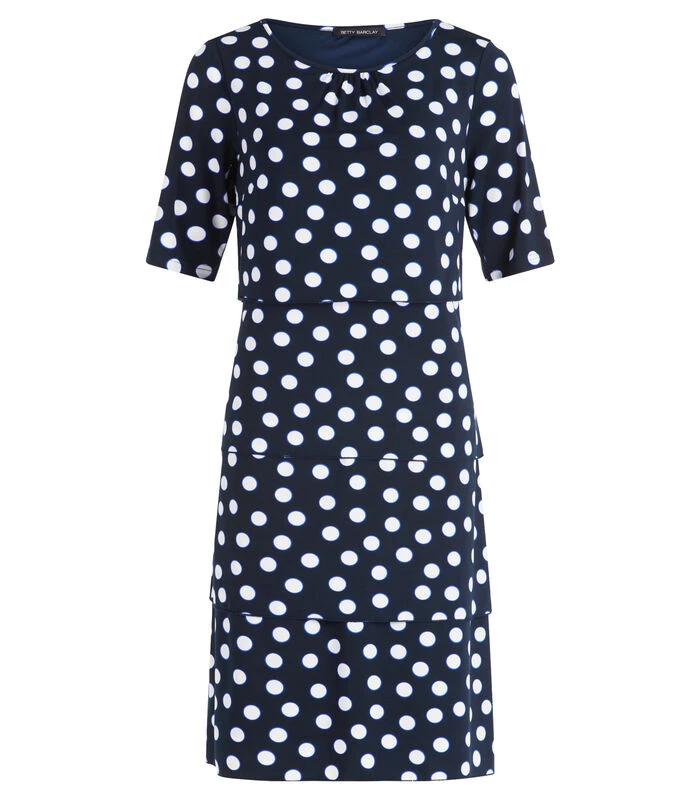 Betty Barclay Gelaagde Jurk Korte Mouwen 3 Betty Barclay Gelaagde Jurk Korte Mouwen - Afbeelding 3