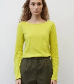 Marc O'Polo Shirt Met Lange Mouwen Met Boothals Regular