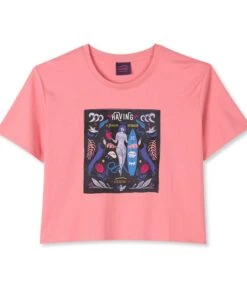 OXBOW Bedrukte Korte T-shirt O1TISURF -Dames Outfits Winkel 3258beb87c5d46508a92c36f3b2f49cd