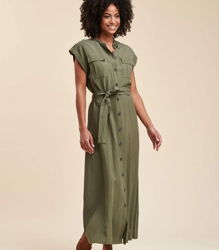 Lange Jurk Met Knopen 4 Lange Jurk Met Knopen - Afbeelding 4