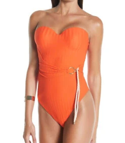 1-delig Strapless Zwempak Met Beugel Basica