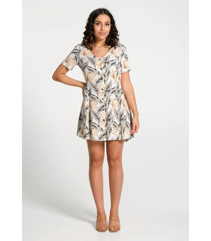 Korte Wijd Uitlopende Kleding Bedrukt 1 Korte Wijd Uitlopende Kleding Bedrukt