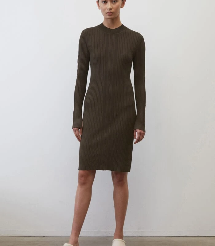 Marc O'Polo Ribgebreide Jurk Met Slim Fit 2 Marc O'Polo Ribgebreide Jurk Met Slim Fit - Afbeelding 2