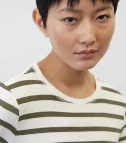 Marc O'Polo Gestreepte Wafel-jersey 9 Marc O'Polo Gestreepte Wafel-jersey -Dames Outfits Winkel 46711aa123f54e31af023b3e21a5b627