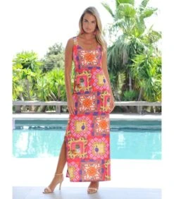 Lange Jurk Met Tijgerprint SHIVA -Dames Outfits Winkel 47efa70a3ec8455f848d98e31b3da81a