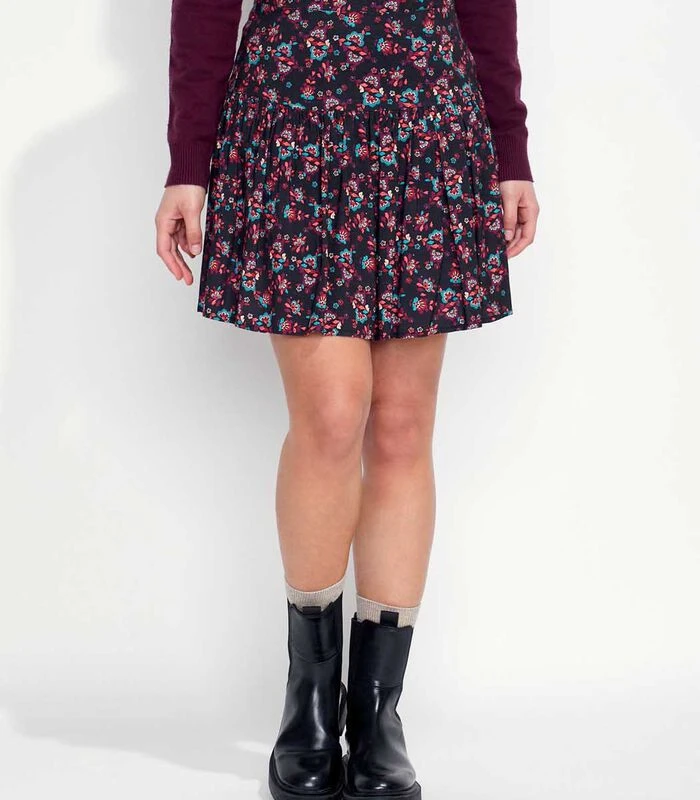 Bedrukte Vloeibare Korte Rok PATNA 1 Bedrukte Vloeibare Korte Rok PATNA