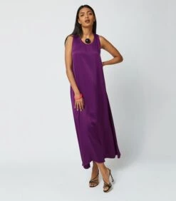 RODIER Lange Satijnen Jurk