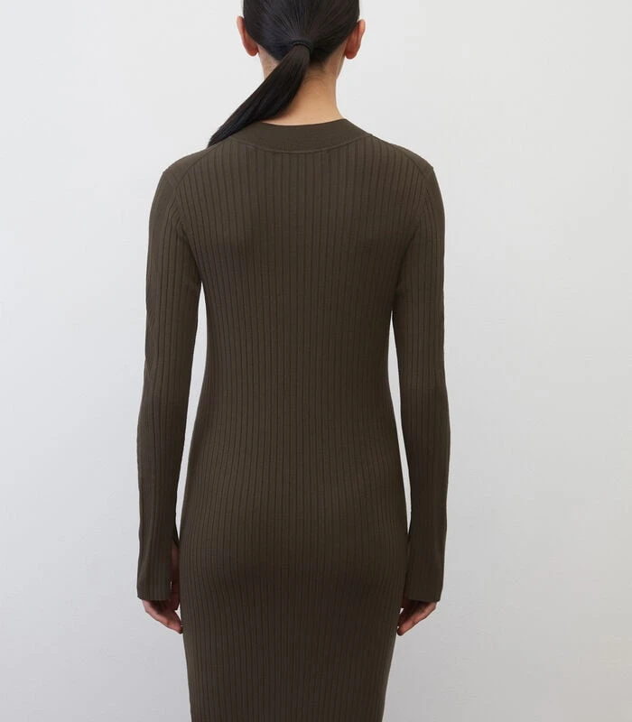 Marc O'Polo Ribgebreide Jurk Met Slim Fit 3 Marc O'Polo Ribgebreide Jurk Met Slim Fit - Afbeelding 3