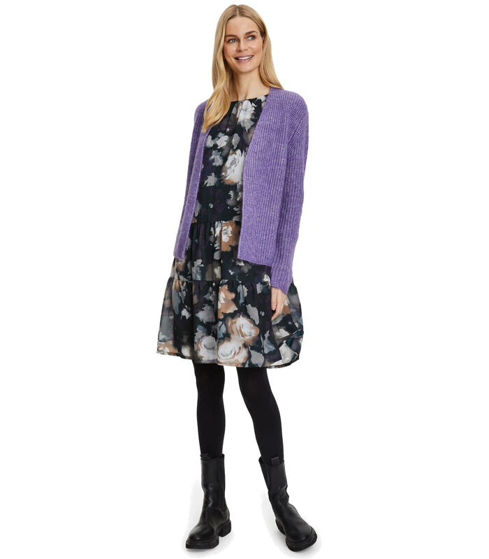 Betty Barclay Chiffon Jurk Met Stroken 5 Betty Barclay Chiffon Jurk Met Stroken - Afbeelding 5