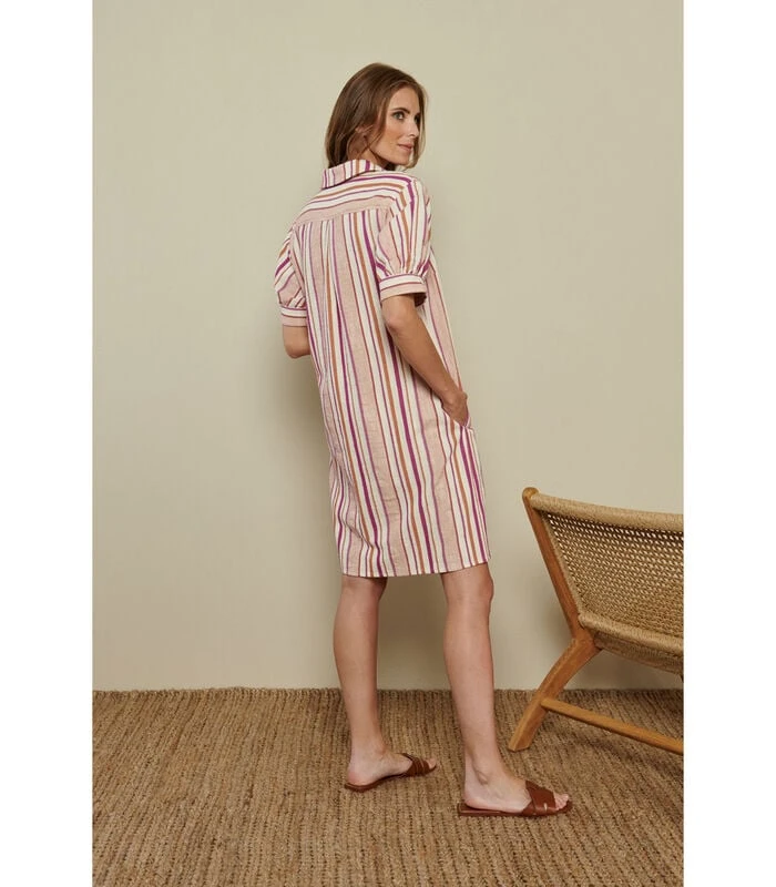 Hemdsjurk Met Strepen 2 Hemdsjurk Met Strepen - Afbeelding 2