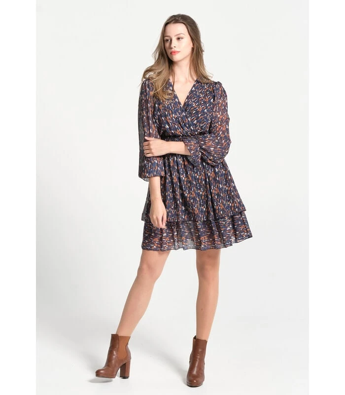 Jurk In V -neck Lange Mouwen 1 Jurk In V -neck Lange Mouwen