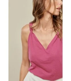 Katoenen Top In Framboos