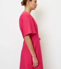 Marc O'Polo Korte Linnen Wikkeljurk -Dames Outfits Winkel 5e7ee802893b44c6bc7616983e70c2a2