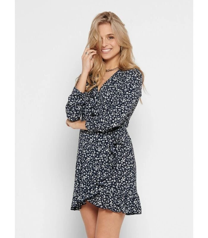 ONLY Dames Jurk Carly Wrap Manches Longues 2 ONLY Dames Jurk Carly Wrap Manches Longues - Afbeelding 2