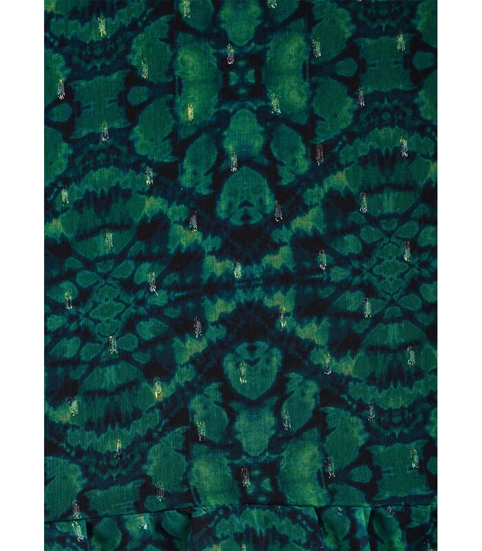 Korte Jurk In Tie & Dye Printed Polyester 5 Korte Jurk In Tie & Dye Printed Polyester - Afbeelding 5