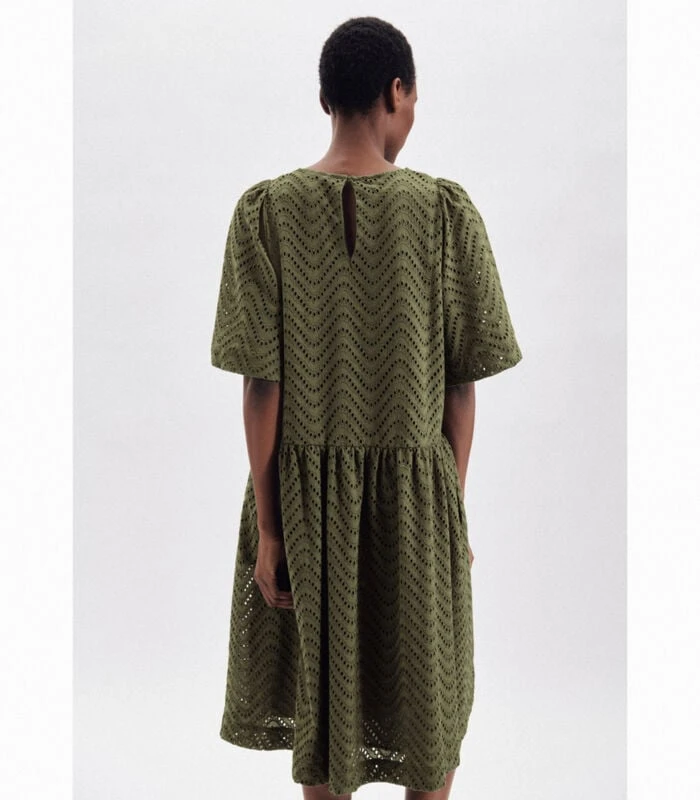 Seidensticker Jurk Gat Borduurwerk Korte Mouwen Ronde Hals 2 Seidensticker Jurk Gat Borduurwerk Korte Mouwen Ronde Hals - Afbeelding 2