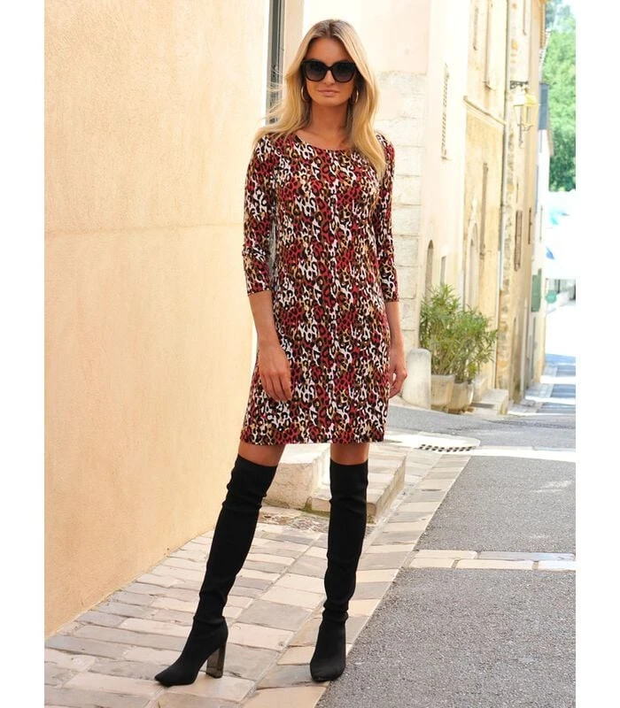 Uitlopende Jurk Met Luipaardprint ROSI 2 Uitlopende Jurk Met Luipaardprint ROSI - Afbeelding 2