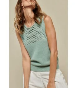 Turkooise Top In Crochet