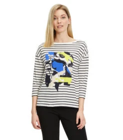 Betty Barclay Gestreept Shirt Met Zijsplitten