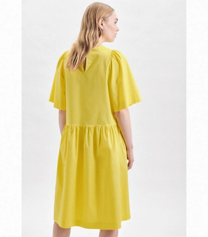 Seidensticker Jurk Uni Korte Mouwen Ronde Hals 2 Seidensticker Jurk Uni Korte Mouwen Ronde Hals - Afbeelding 2