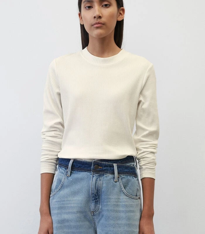 Longsleeve Met Geribde Ronde Hals 2 Longsleeve Met Geribde Ronde Hals - Afbeelding 2