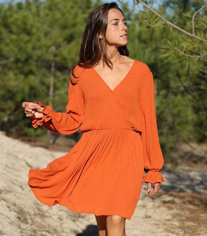 OXBOW Korte Overslagjurk Met Lange Mouwen O1DEOLINDA 2 OXBOW Korte Overslagjurk Met Lange Mouwen O1DEOLINDA - Afbeelding 2