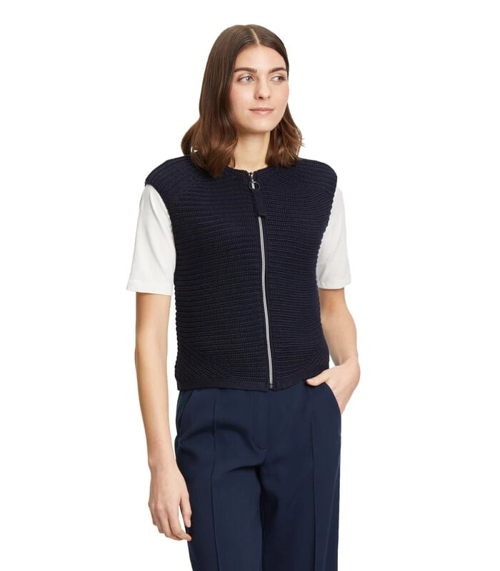 Betty Barclay Grofgebreide Vest Zonder Mouw 1 Betty Barclay Grofgebreide Vest Zonder Mouw