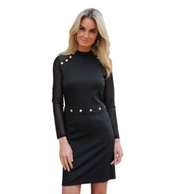 Chique Jurk Met Visnetmouwen LYRA