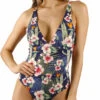 Zwempak Uit één Stuk Dark Blue Hawaii