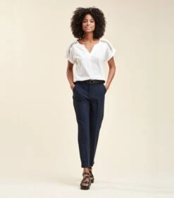 Sigarettenbroek Van Gerecycled Polyester -Dames Outfits Winkel 8627e8edec1542f2b776d2da1150b051