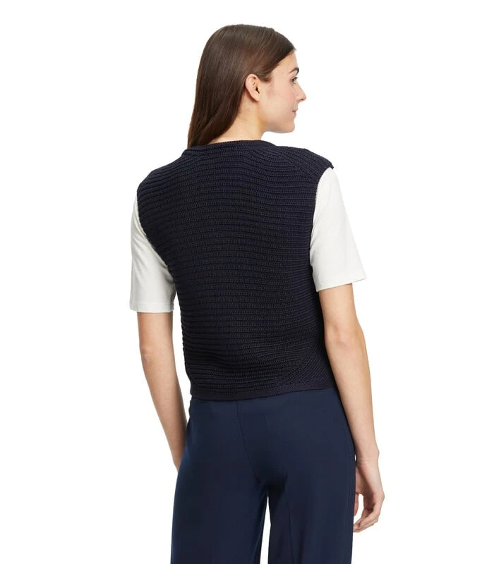 Betty Barclay Grofgebreide Vest Zonder Mouw 2 Betty Barclay Grofgebreide Vest Zonder Mouw - Afbeelding 2