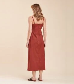 Lange Jurk Van Katoen Met Dunne Bandjes -Dames Outfits Winkel 8b6987532064409d88d13741a9335100