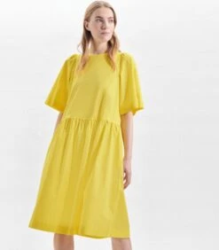 Seidensticker Jurk Uni Korte Mouwen Ronde Hals